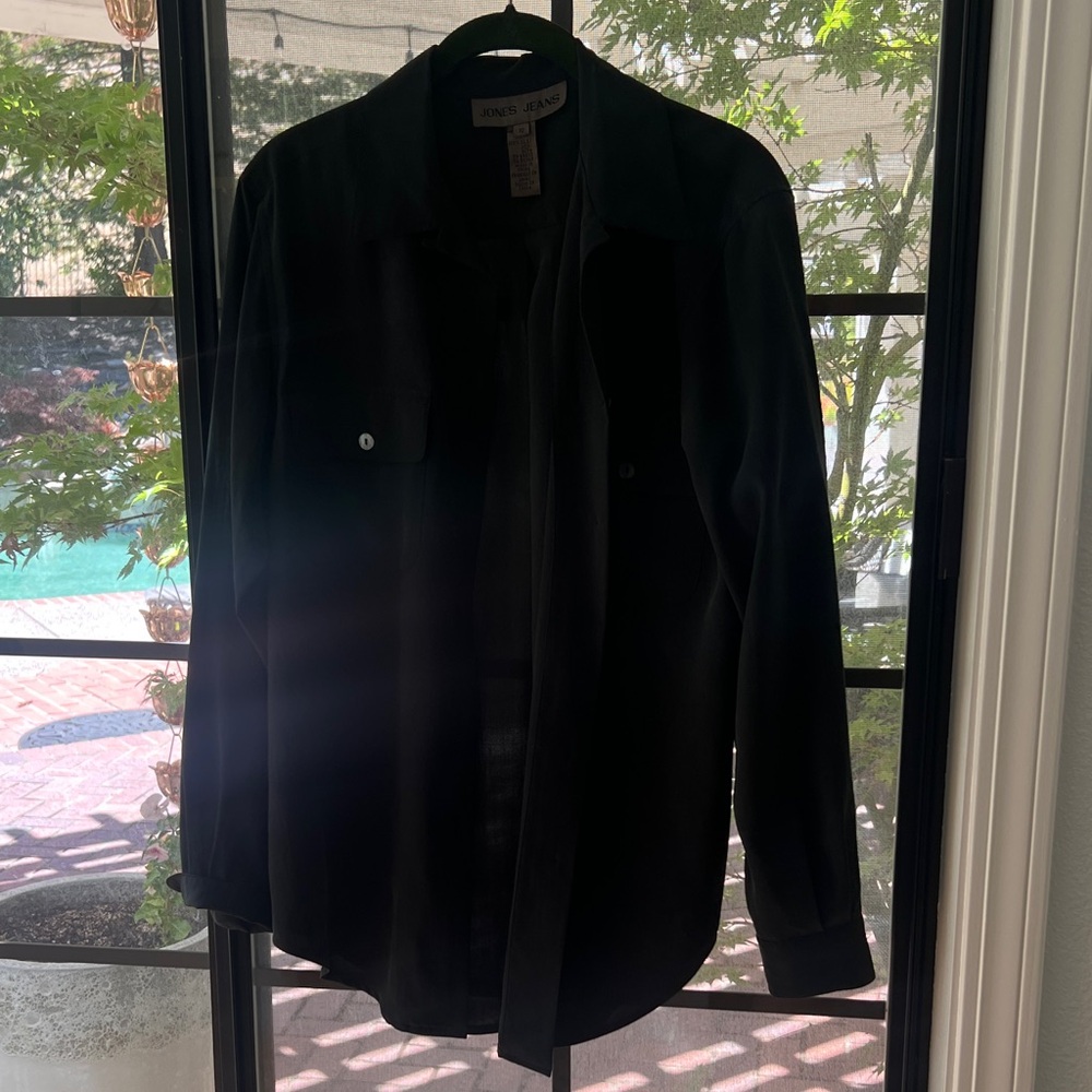Joe's Jeans Black Silk Blouse